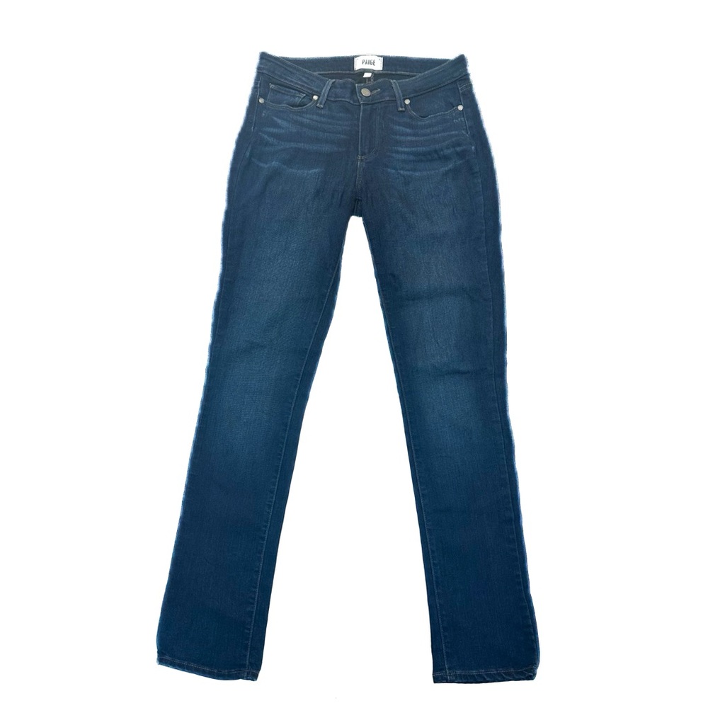 5/$50 Anthropologie PAIGE Skyline Skinny Dark Wash Blue Denim Mid-Rise Jeans
